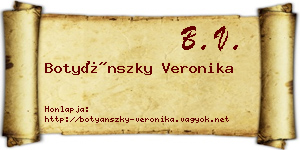 Botyánszky Veronika névjegykártya